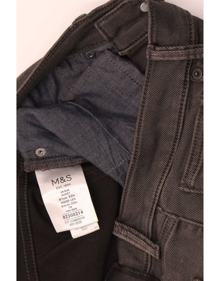Marks & Spencer Dame Slim Jeans W32 L33 Grå Bomuld