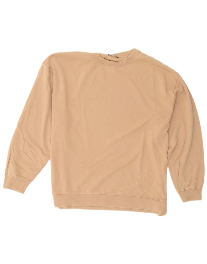 Zara Dame Oversized Sweatshirt Jumper UK 14 Large Beige
