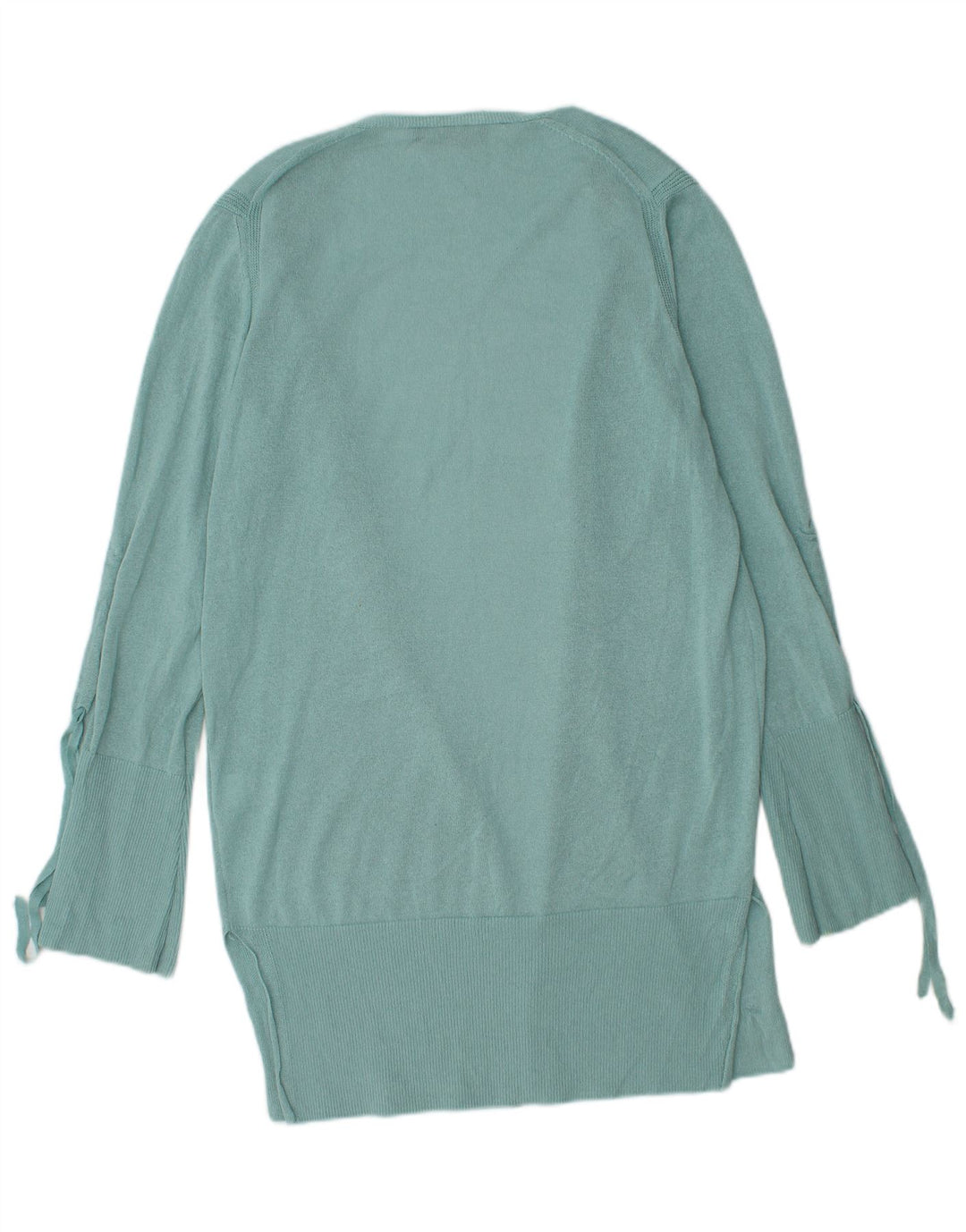 Marks & Spencer Dame Longline Cardigan Sweater UK 12 Medium Turkis