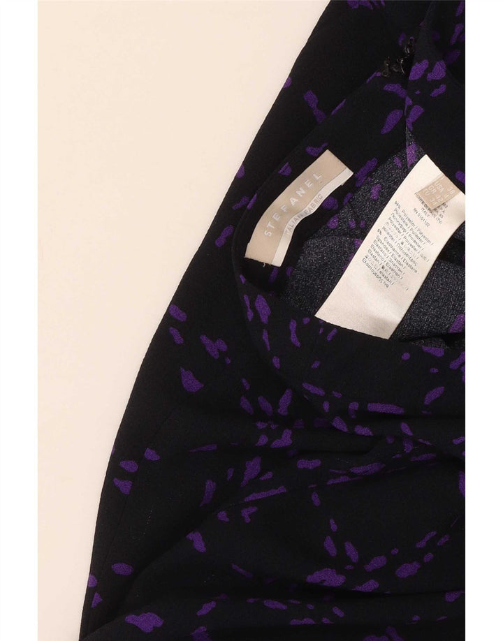 Stefanel A-line nederdel til kvinder EU 34 XS W26 sort ternet polyester