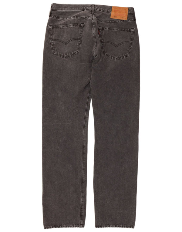 Levi's Herre 501 Straight Jeans W33 L32 Grå Bomuld