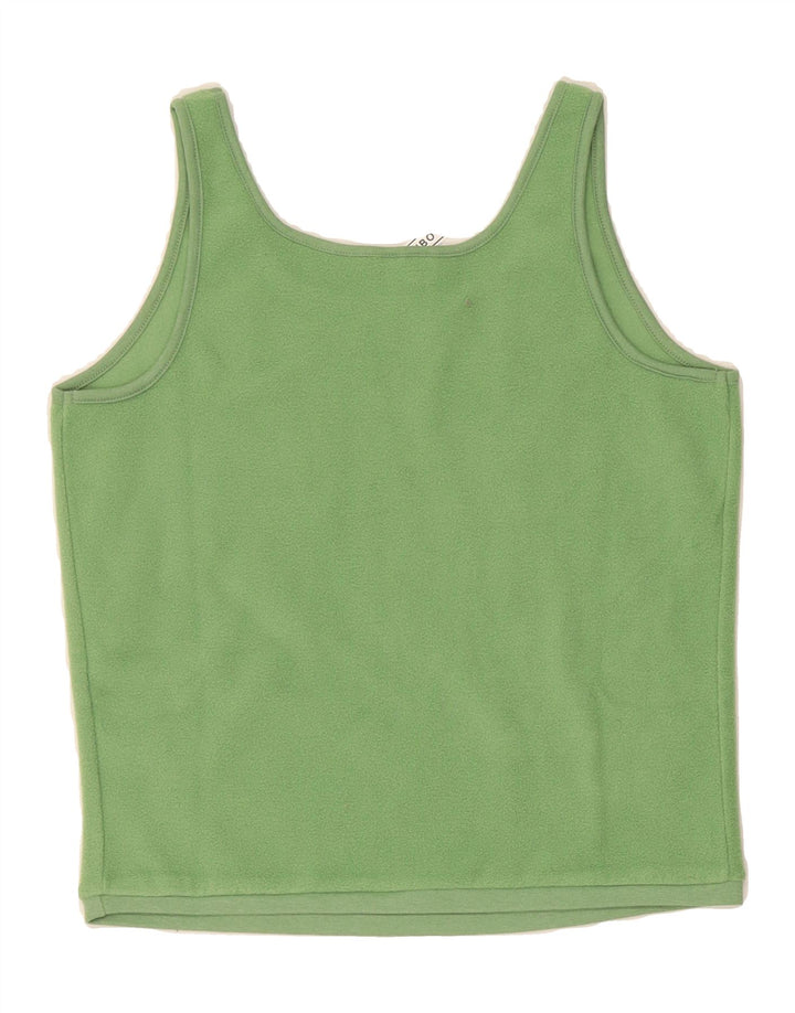 RAINBOW Womens Fleece Vest Top UK 12 Medium Green Polyester Vintage Rainbow and Second-Hand Rainbow from Messina Hembry 