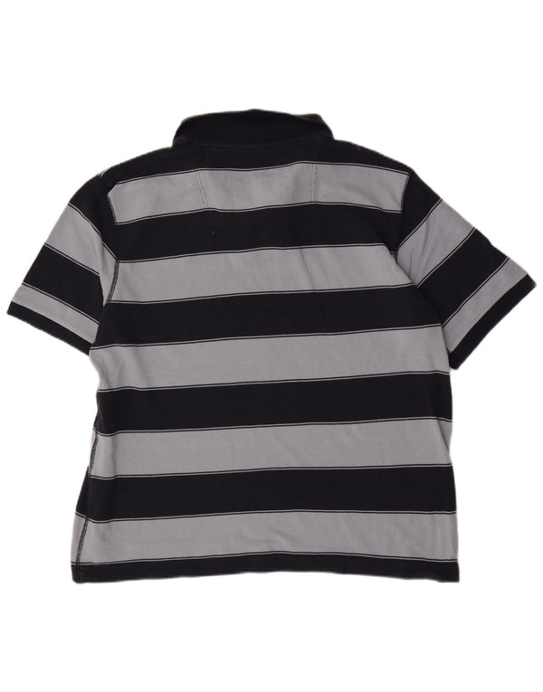 Fat Face herre poloshirt 2XL marineblå stribet bomuld