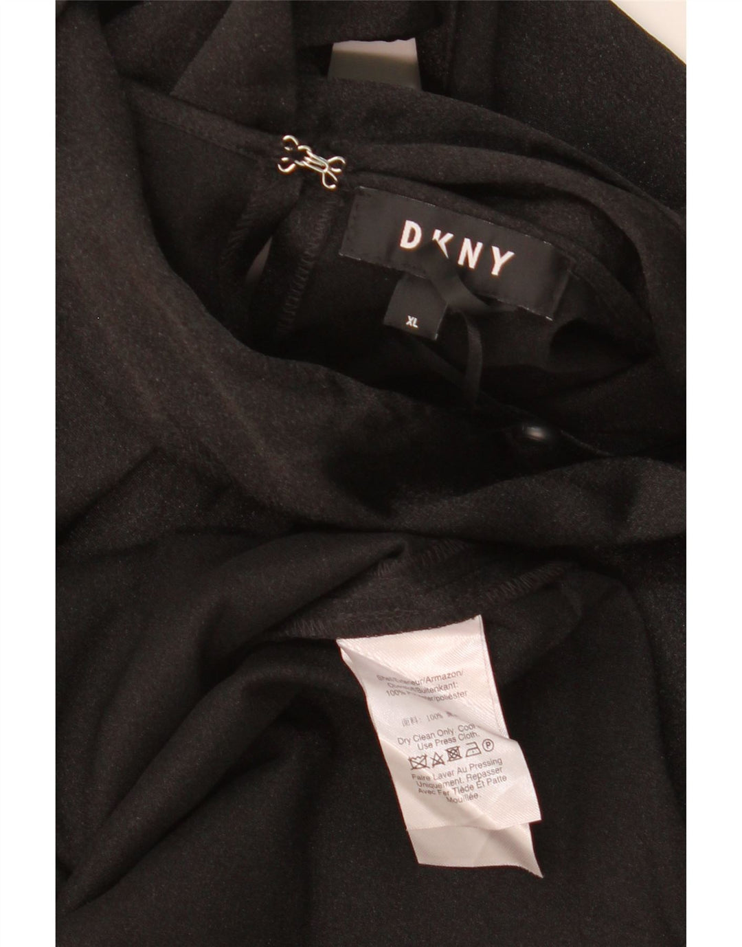 DKNY Dame ærmeløs bluse Top UK 18 XL Sort Polyester