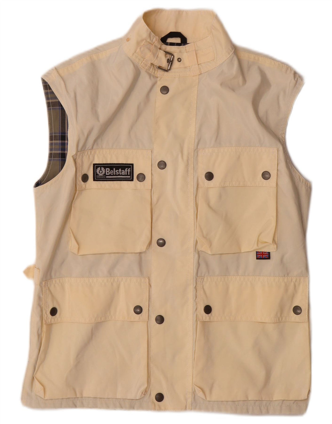 BELSTAFF Herre Utility Gilet IT 46 Small Off White Nylon