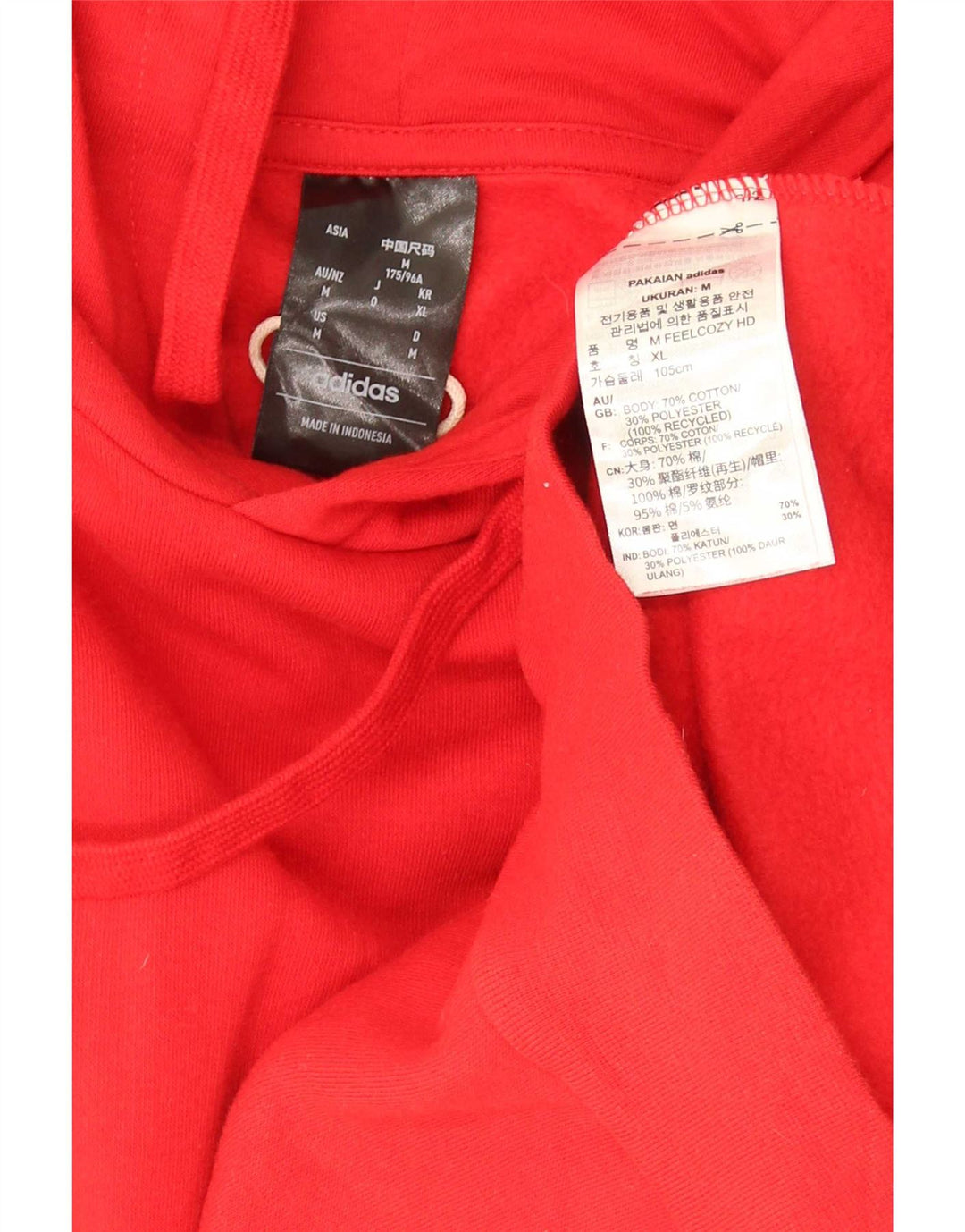 Adidas Herre hættetrøje Jumper Medium Rød Bomuld