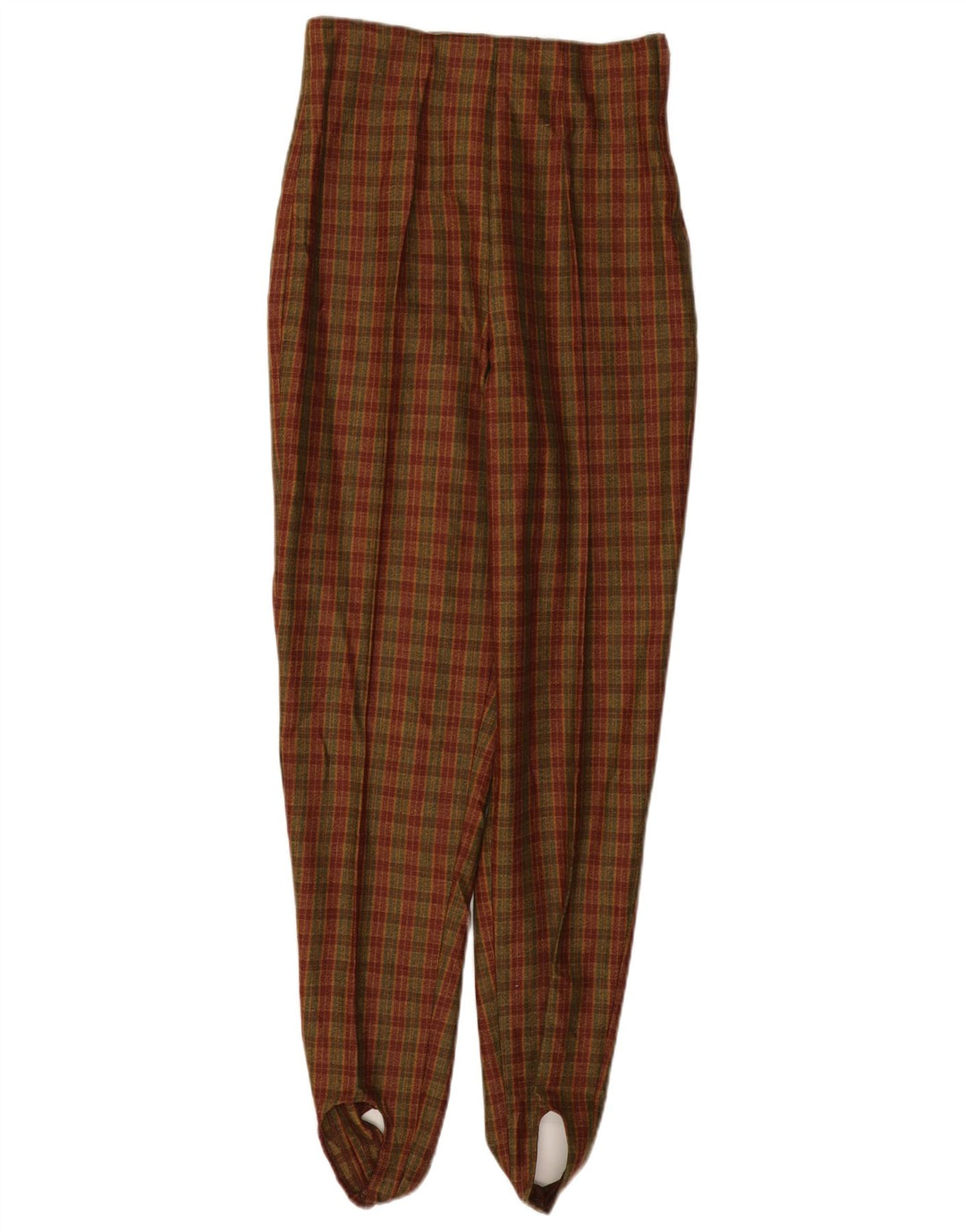 Vintage damebukser med tilspidsede jakkesæt IT 44 Medium W26 L30 brun ternet