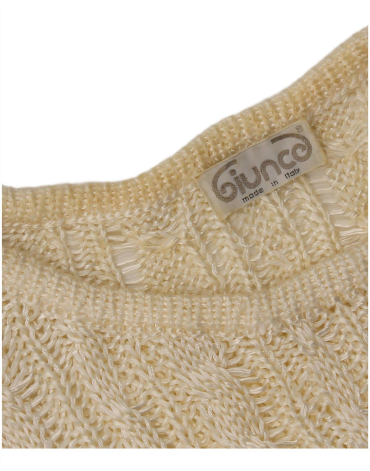 Giunco Dame sweater med rund hals DK 14 Medium Off White