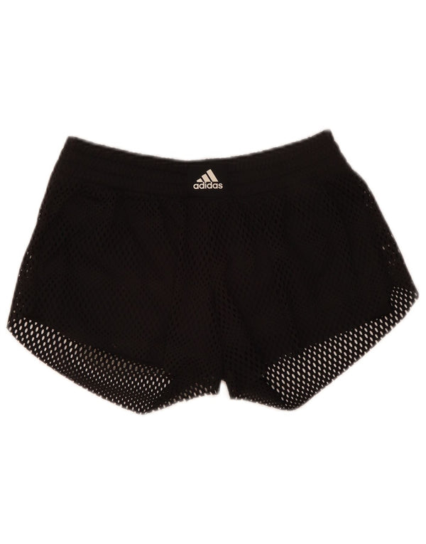 Adidas sportsshorts til kvinder UK 10 Small Black Polyester