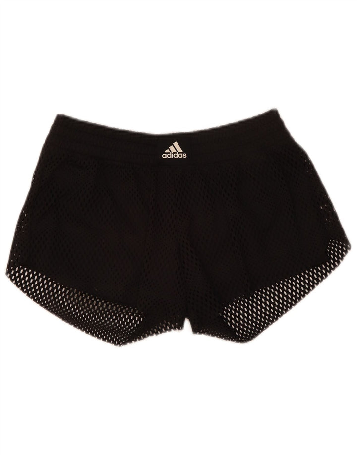 Adidas sportsshorts til kvinder UK 10 Small Black Polyester