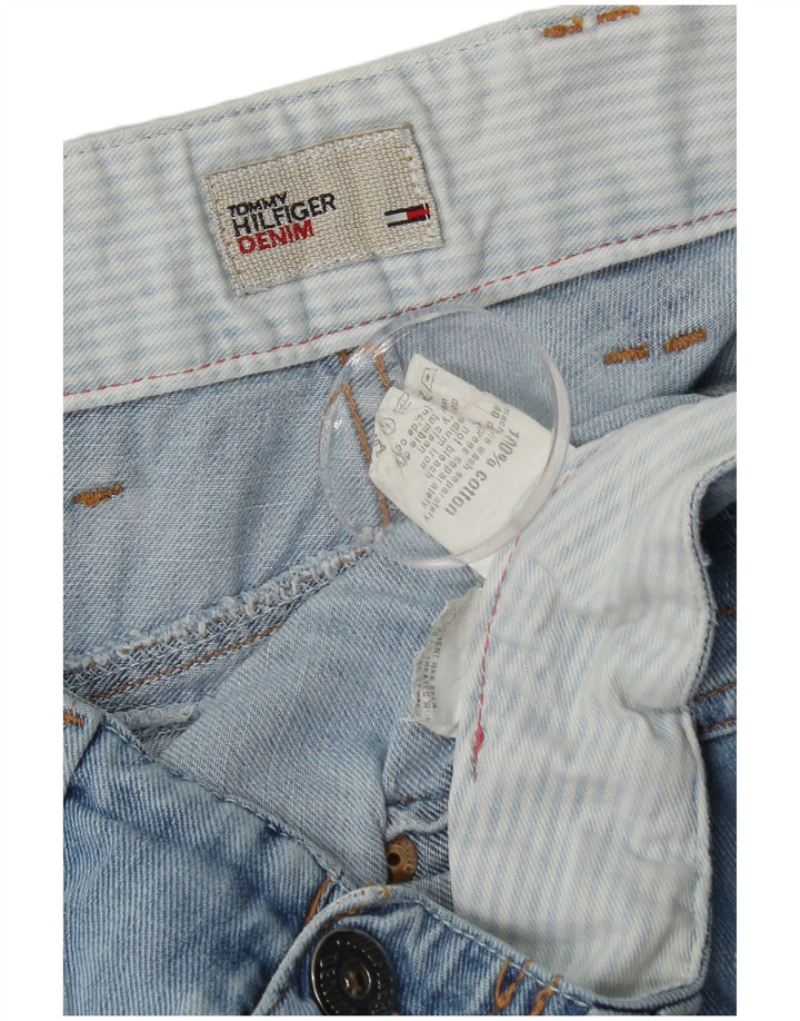 Tommy Hilfiger Dame Distressed Straight Jeans W32 L30 Blå Bomuld