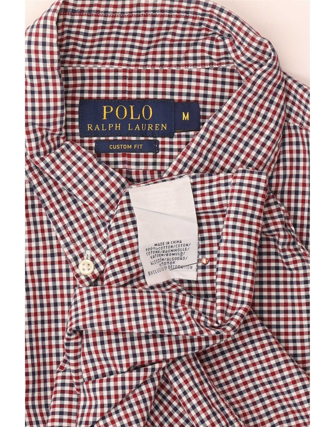 Polo Ralph Lauren Herre Custom Fit skjorte Medium Multicolored Gingham Cotton