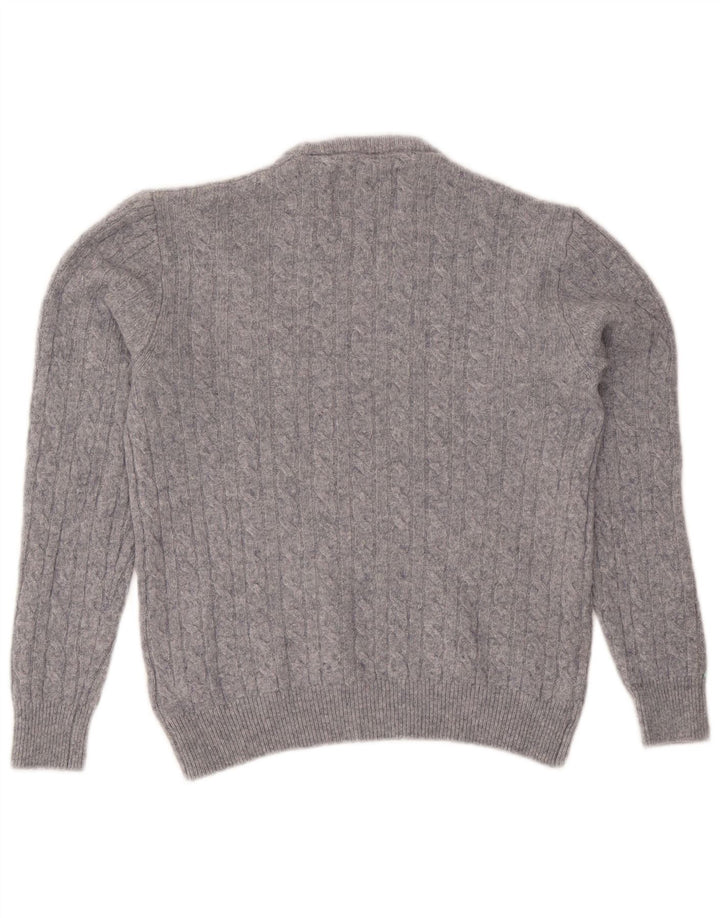 Jack Wills Dame Jumper Sweater UK 14 Medium Grey Flecked Wool