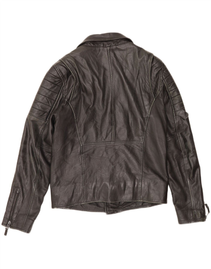 Infinity Herre Læder Biker Jacket UK 40 Large Sort