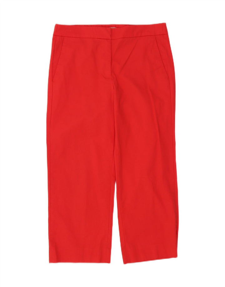 J. CREW Womens Straight Cropped Trousers US 6 Medium W32 L23 Red Cotton Vintage J. Crew and Second-Hand J. Crew from Messina Hembry 