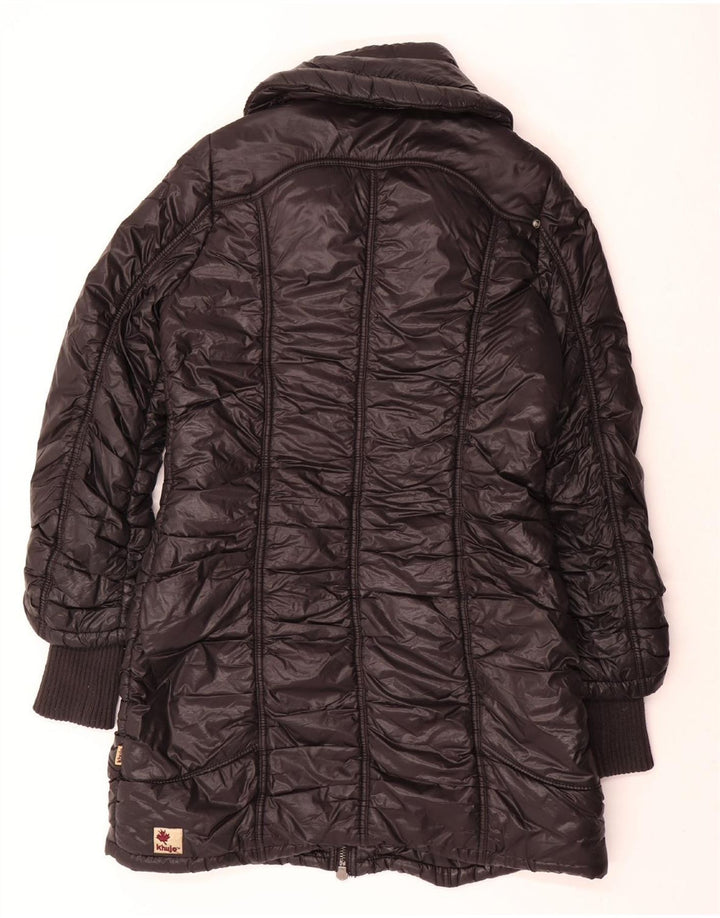 KHUJO polstret frakke til kvinder UK 18 XL sort nylon