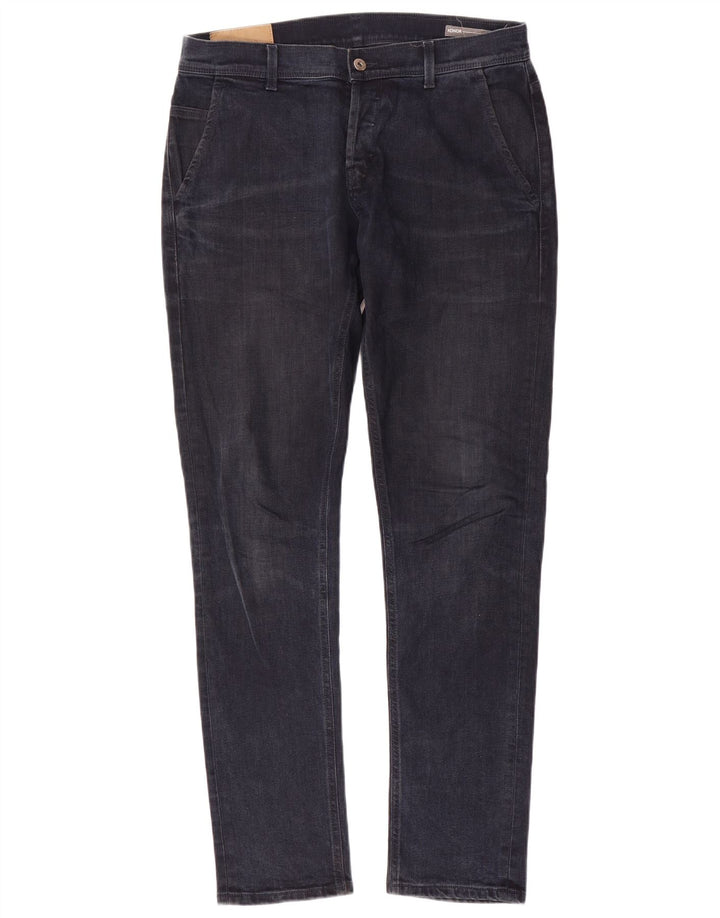 Dondup Straight Jeans til mænd W33 L34 Marineblå Bomuld