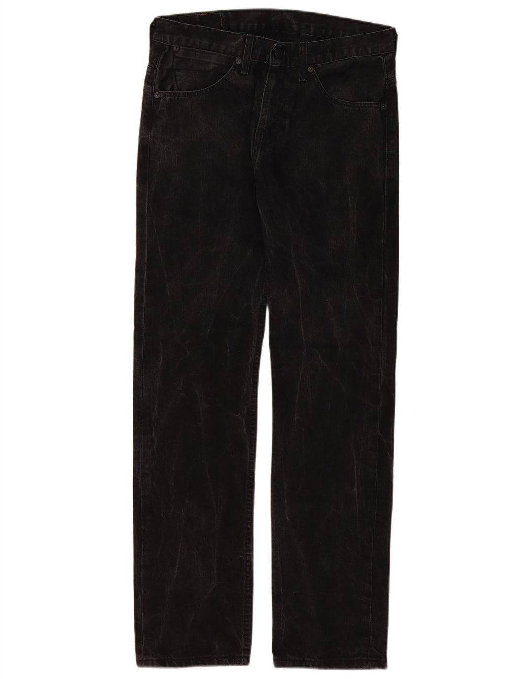 Levi's Herre 504 Straight Jeans W30 L32 Sort Bomuld