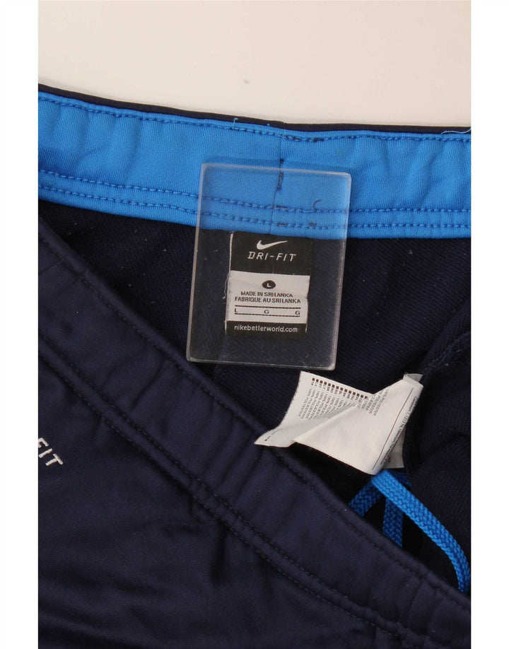 Nike Herre Dri Fit træningsdragt Bukser Large Navy Blue Polyester