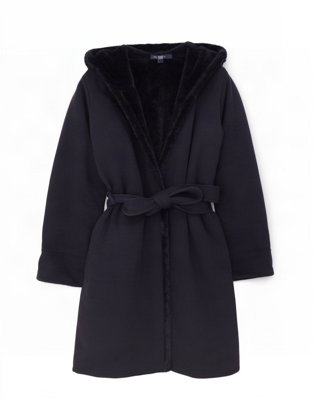 Lands End Dame Oversized hætte Sherpa Overfrakke UK 10 Small Navy Blue