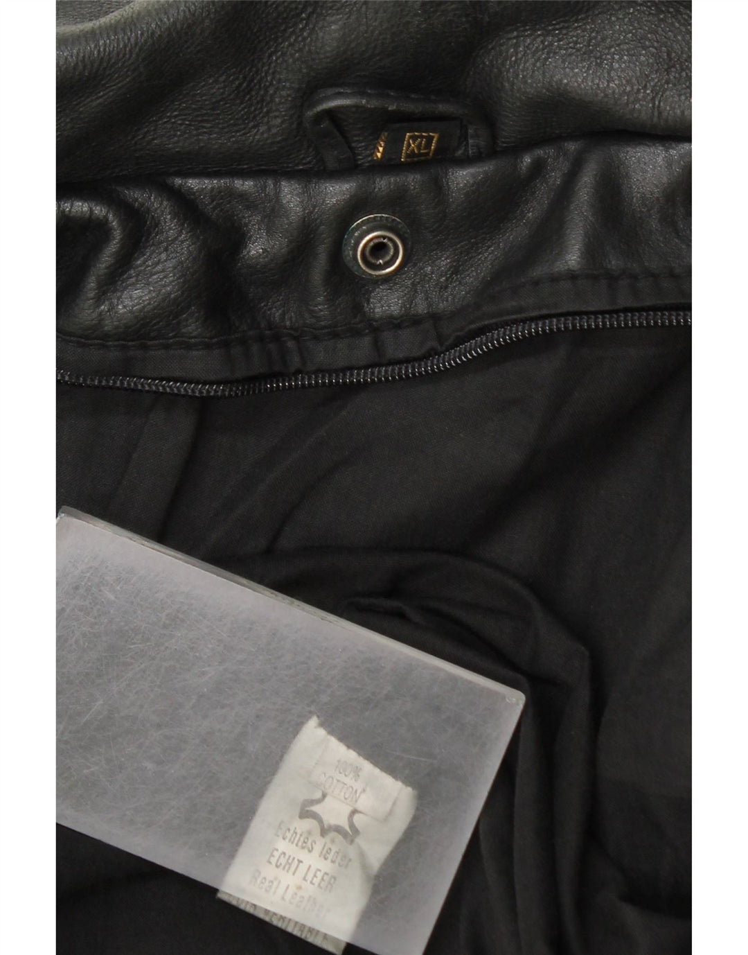 Vintage herre militær læderjakke UK 42 XL sort læder