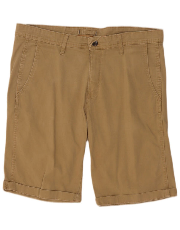 Zara Herre Chino Shorts EU 40 Medium W31 Beige Bomuld