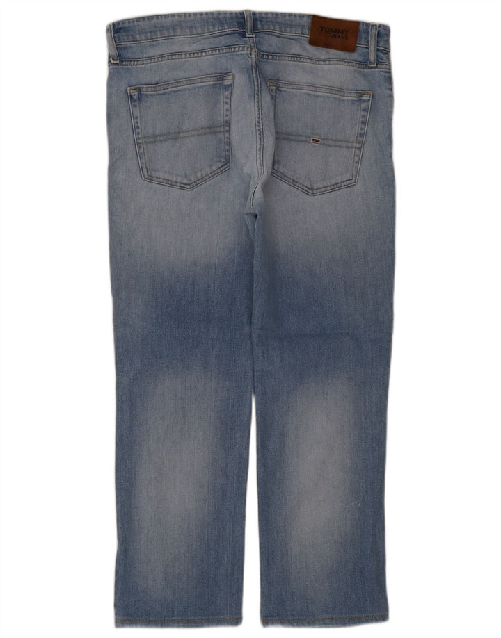 Tommy Hilfiger Herre Regular Straight Jeans W34 L27 Blå Bomuld