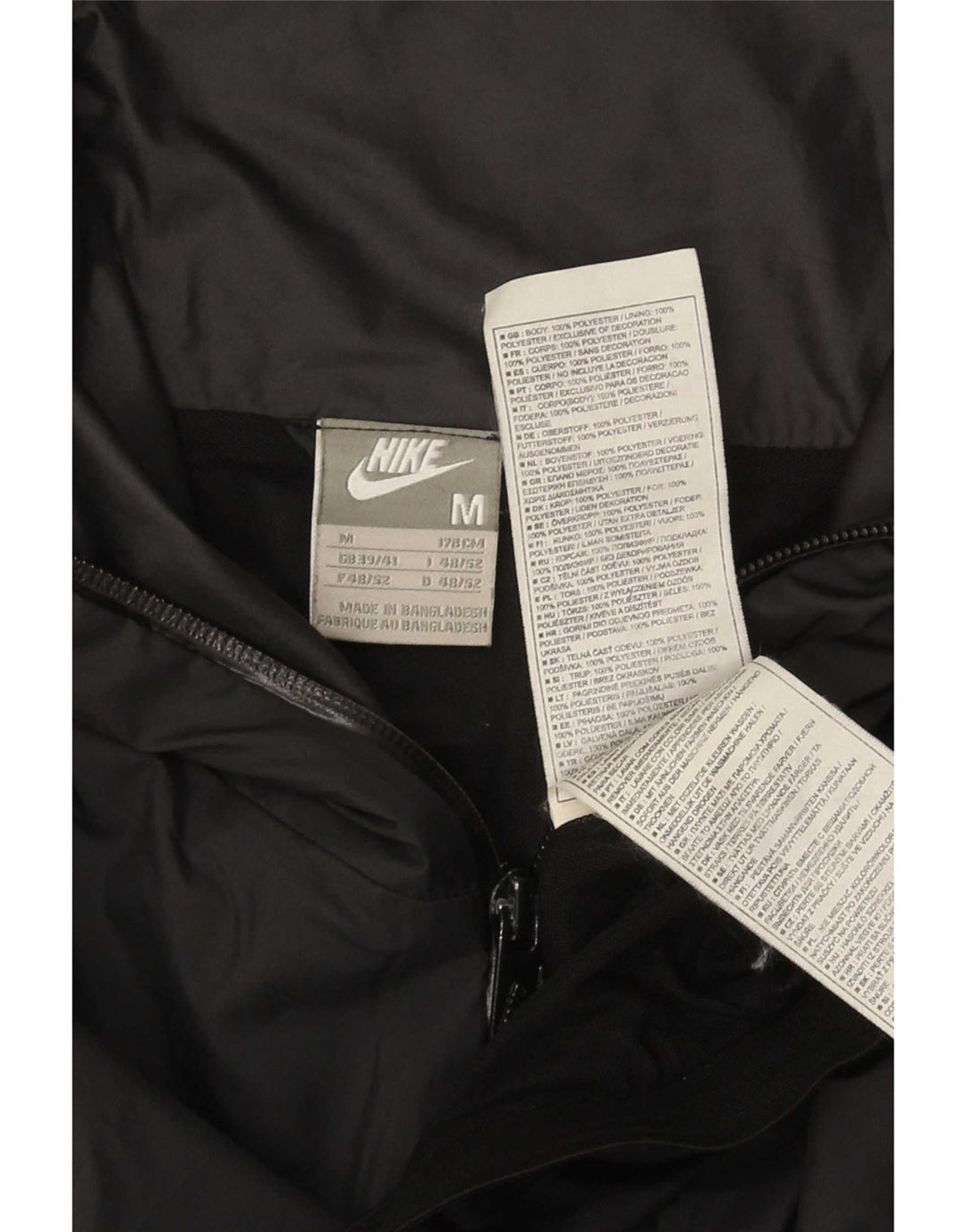 Nike Træningsdragt til mænd Topjakke UK 39/41 Medium Sort Polyester