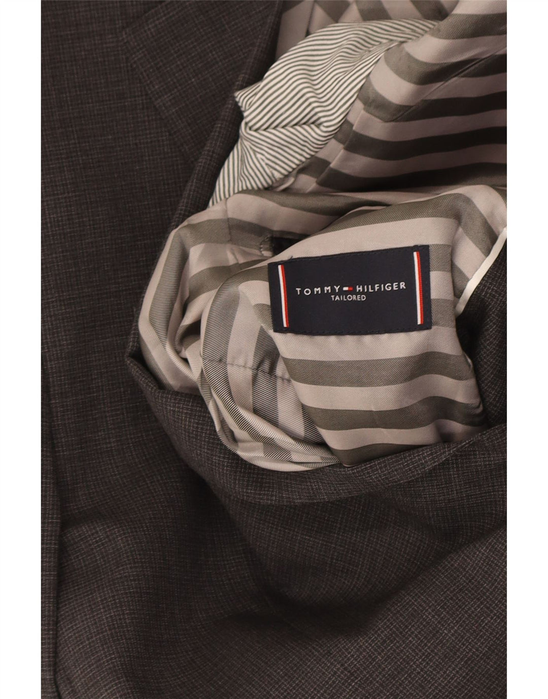 Tommy Hilfiger Herre 2-knaps blazerjakke IT 48 Medium Grå Uld