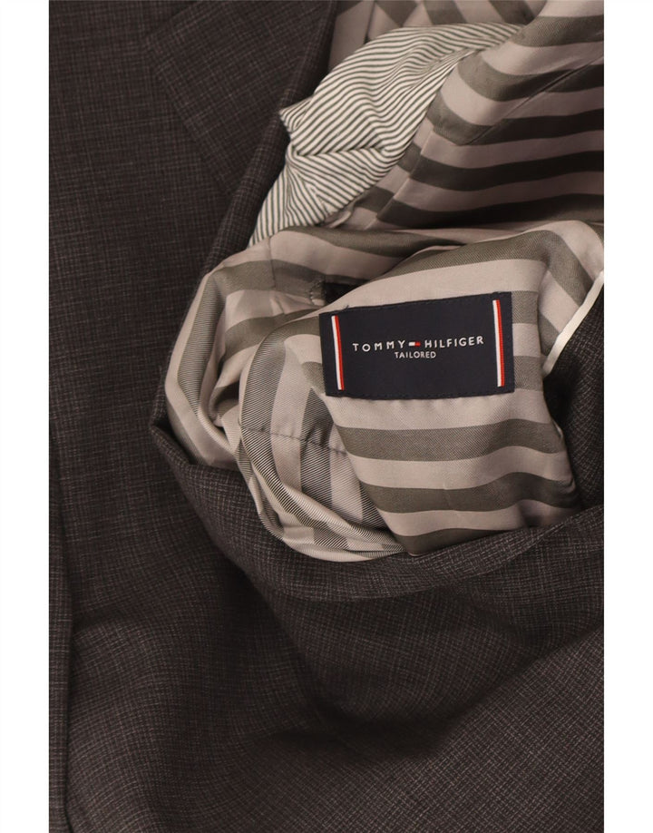 Tommy Hilfiger Herre 2-knaps blazerjakke IT 48 Medium Grå Uld