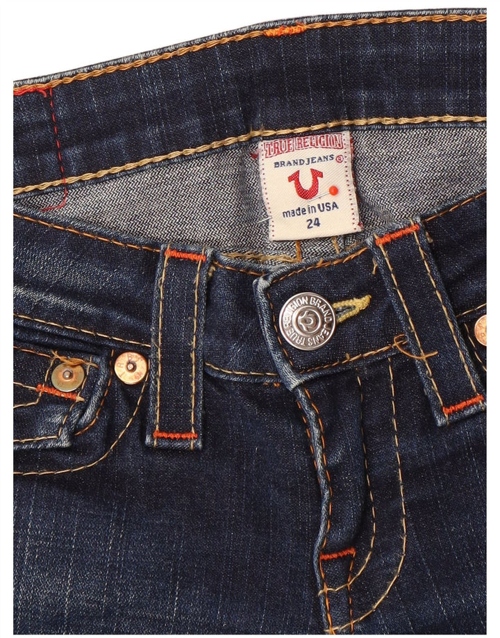 True Religion Dame Slim Bootcut Jeans W24 L33 Blå Bomuld