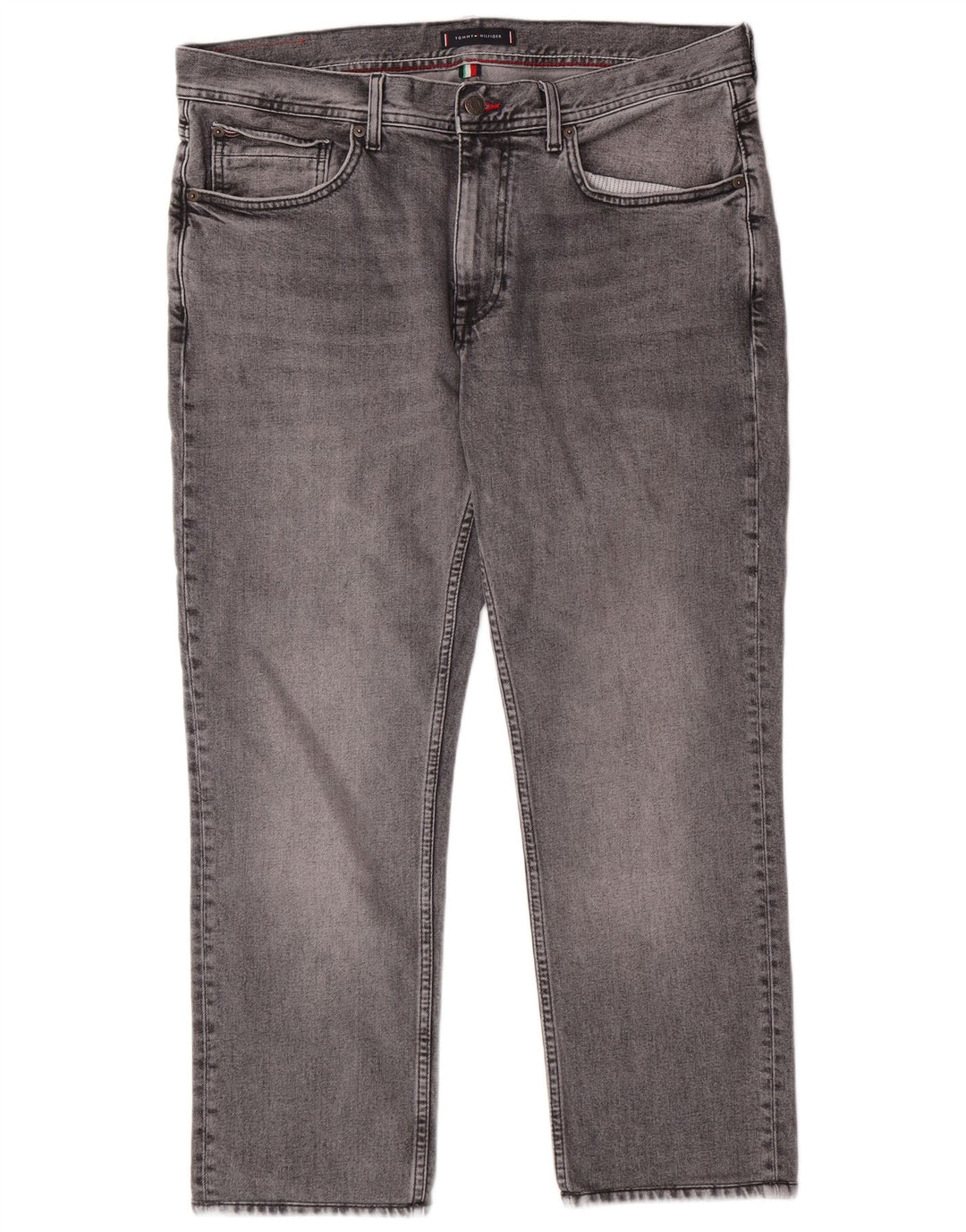 TOMMY HILFIGER Herre Denton Straight Jeans W36 L27 Grå
