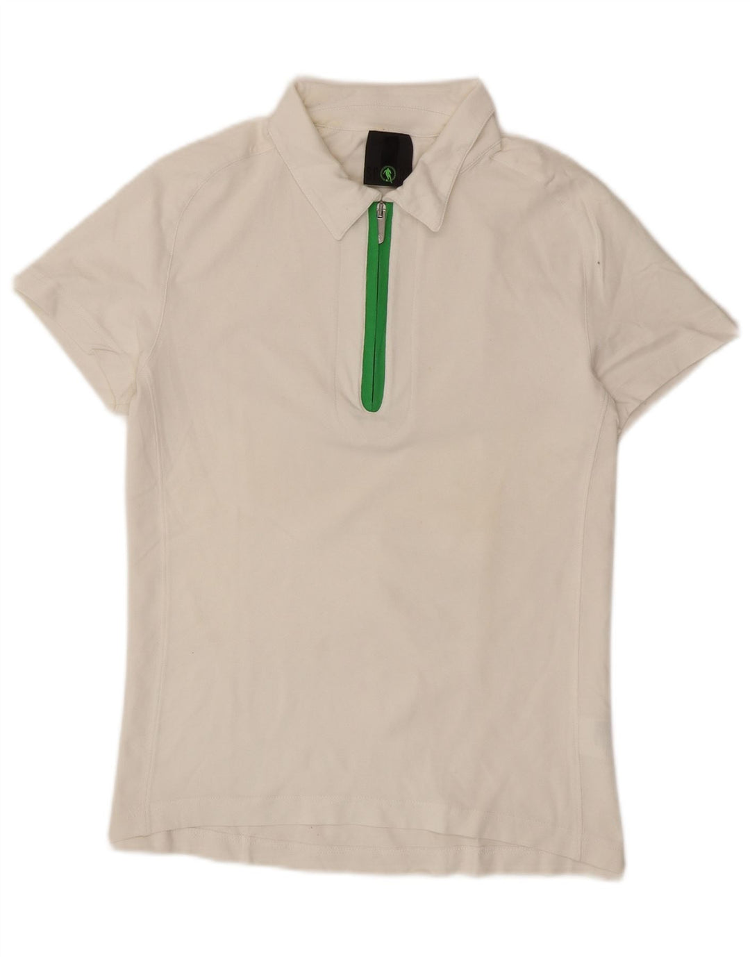 Vintage herre poloshirt Medium hvid bomuld