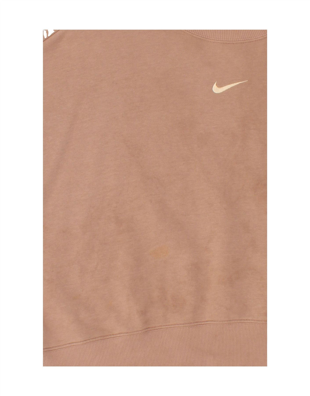 NIKE Womens Oversized Crop Sweatshirt Jumper UK 16 Large Pink Bomuld