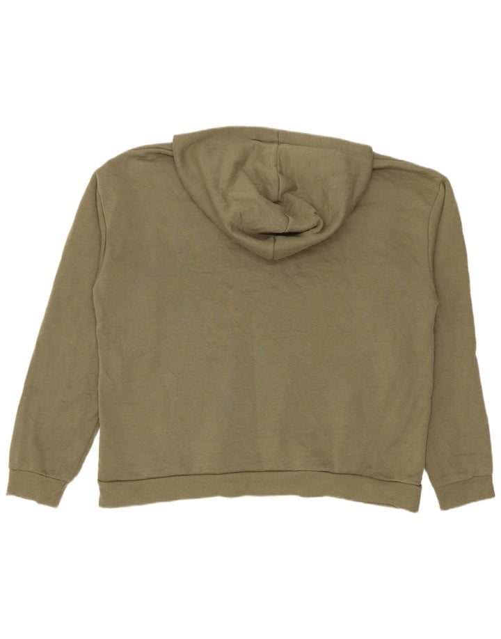 Fila Oversized hættetrøje til kvinder UK 14 Medium Khaki Polyester