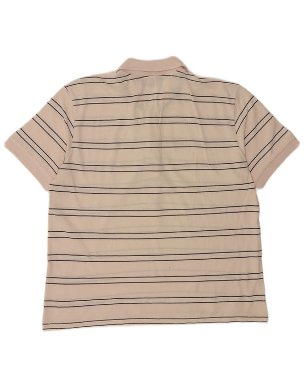 Kappa Polo Shirt til mænd, stor lyserød stribet