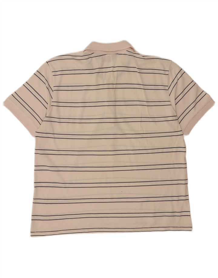 Kappa Polo Shirt til mænd, stor lyserød stribet