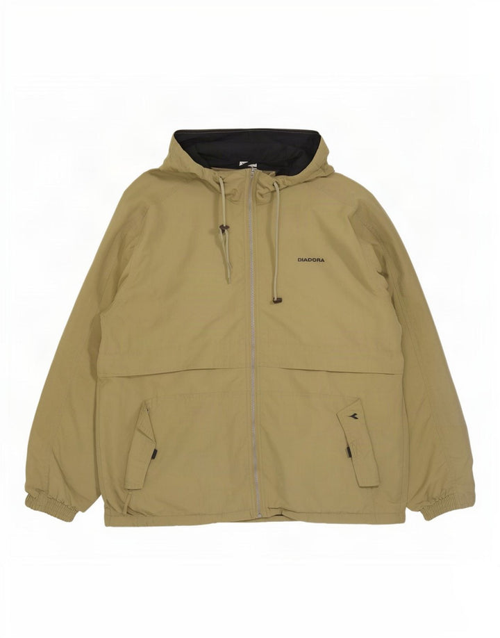Diadora Regnjakke med hætte til mænd UK 44 2XL Khaki