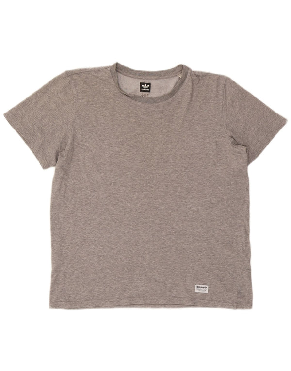 Adidas Herre T-Shirt Top Stor Grå Flecked Bomuld
