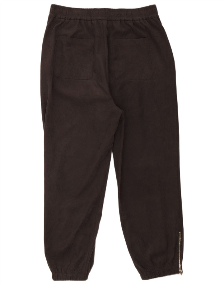 Zara Womens Crop træningsdragt Bukser Joggers UK 16 Large Grå Polyester