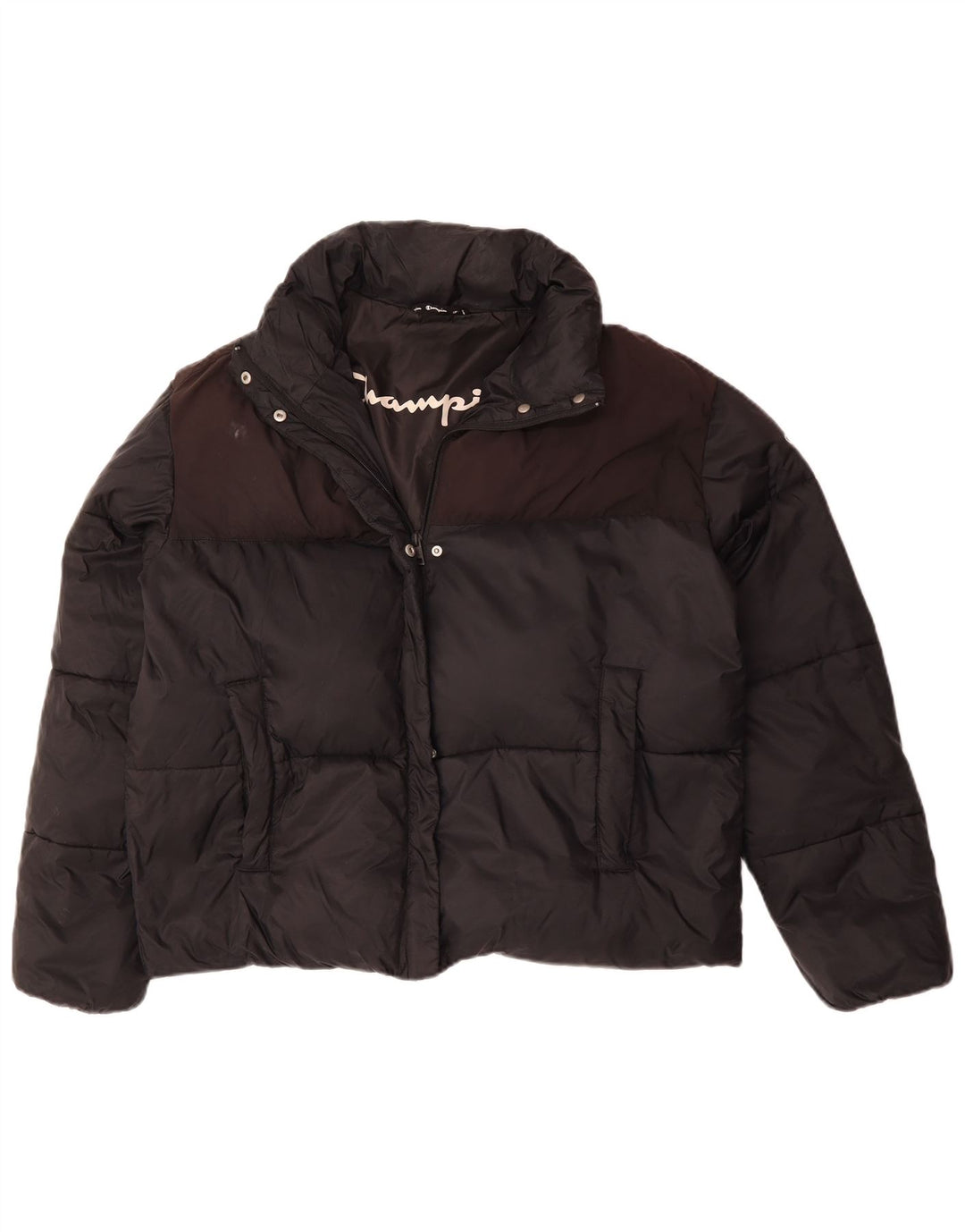 CHAMPION Dame Loose Fit polstret jakke UK 18 XL Sort Colourblock