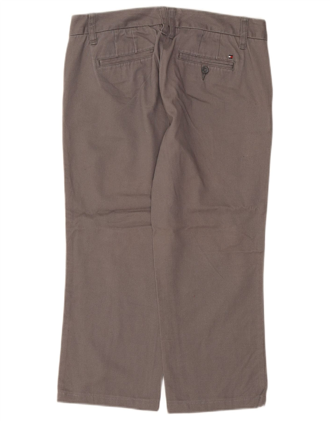 TOMMY HILFIGER lige cropped bukser til kvinder US 4 Small W25 L22 Grå