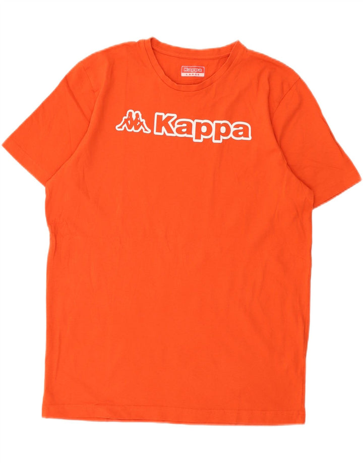 Kappa Herre Grafisk T-Shirt Top Stor Orange