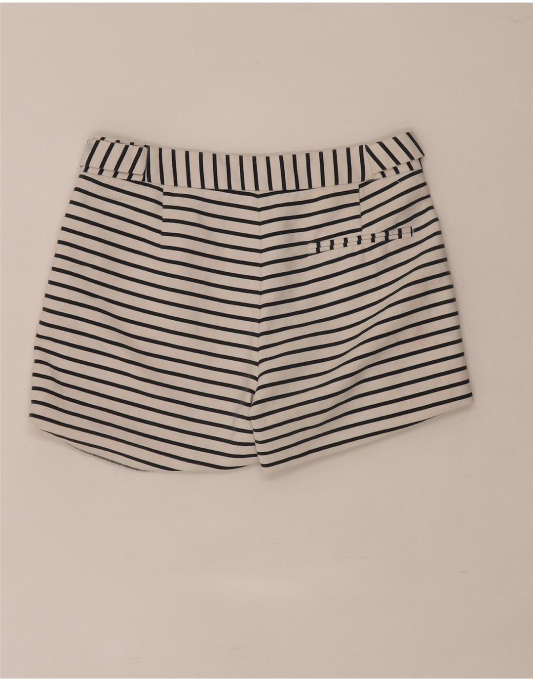 Zara Womens Regular Casual Shorts XS W28 Hvidstribet