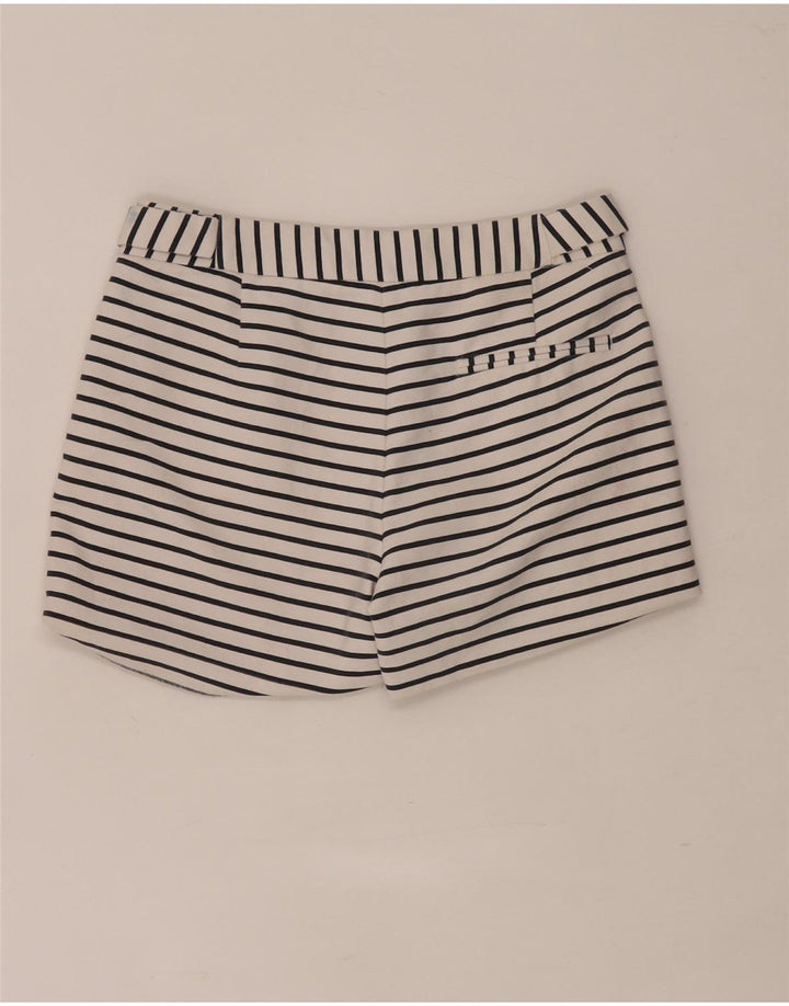 Zara Womens Regular Casual Shorts XS W28 Hvidstribet