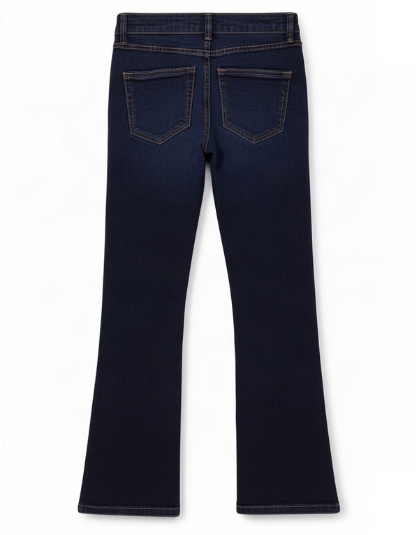 Zara Dame Bootcut Jeans EU 34 2XS W24 L26 Marineblå Bomuld