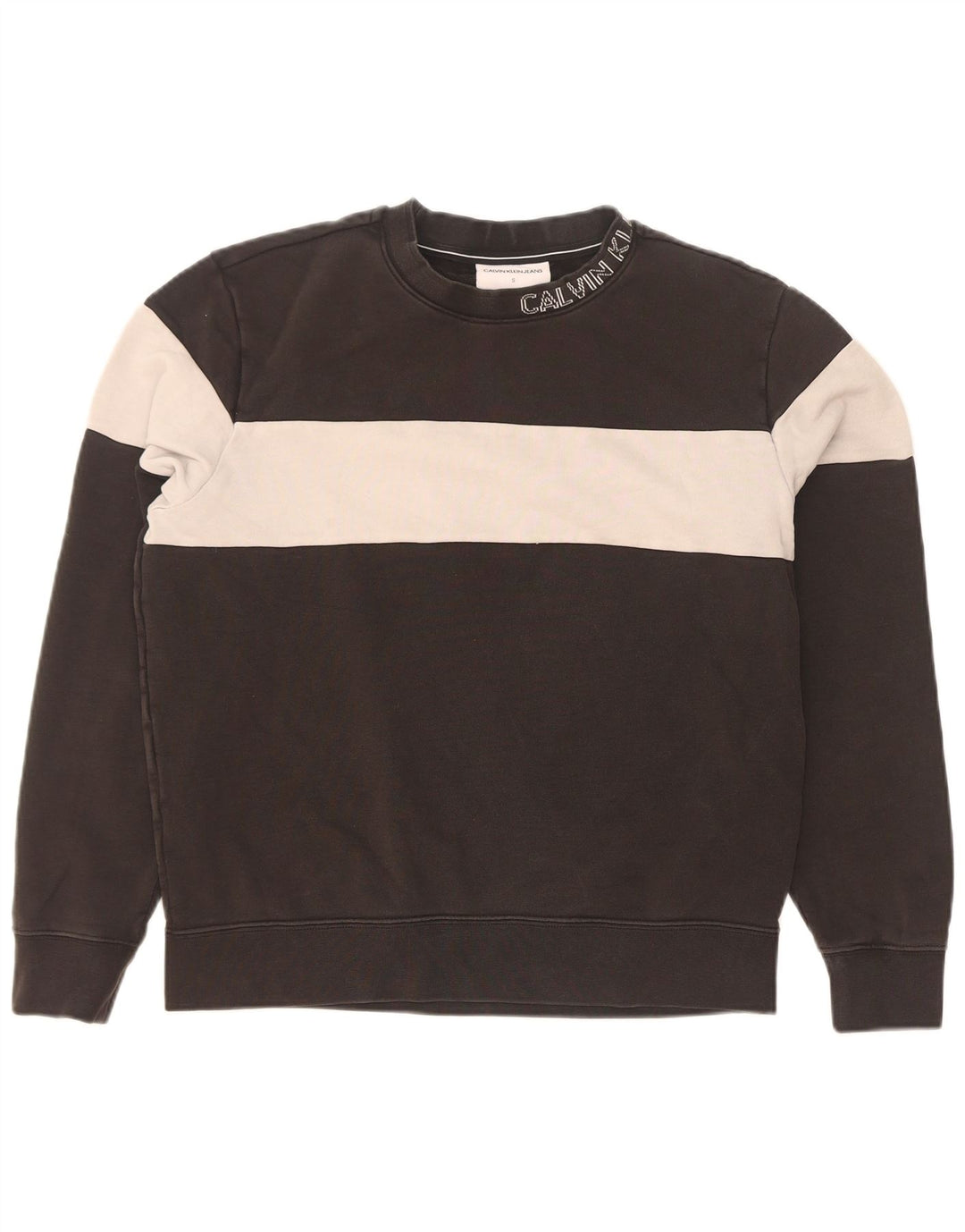 Calvin Klein Herre Grafisk Sweatshirt Jumper Lille sort bomuld