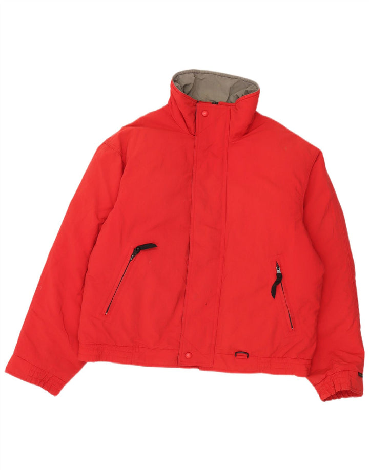 Eddie Bauer Herre polstret jakke UK 42 XL Rød Bomuld