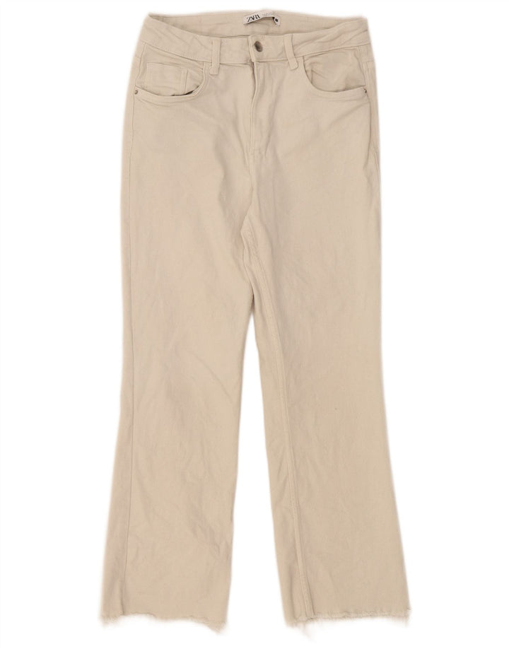 Zara Straight Jeans til kvinder EU 38 Small W28 L26 Off White