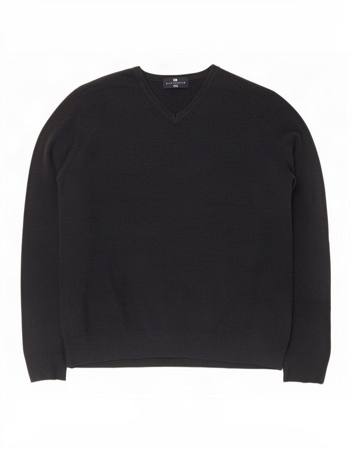 Marks & Spencer Herre V-hals sweater Medium Marineblå Akryl